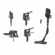 Hoover HF1 HF103X 011 Aspirapolvere elettrica Batteria Secco Tessuto Senza sacchetto 0,9 L 170 W Titanio 90