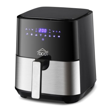 DCG Eltronic FR3605D friggitrice Singolo 5 L Indipendente 1450 W Friggitrice ad aria calda Nero, Argento