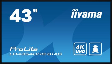 iiyama LH4354UHS-B1AG visualizzatore di messaggi Pannello piatto per segnaletica digitale 108 cm (42.5") LCD Wi-Fi 500 cd/m² 4K Ultra HD Nero Processore integrato Android 11 24/7