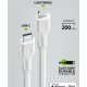 Cellularline Power Cable 200cm - USB-C to Lightning Cavo USB-C to Lightning per ricarica e trasferimento dati 5