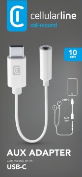 Cellularline MUSIC ENABLER TYPE-C Adattatore audio per jack 3.5 mm