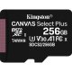 Kingston Technology Scheda micSDXC Canvas Select Plus 100R A1 C10 da 256GB + adattatore 4