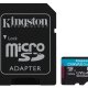 Kingston Technology Scheda microSDXC Canvas Go Plus 170R A2 U3 V30 da 64GB + adattatore 2