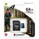 Kingston Technology Scheda microSDXC Canvas Go Plus 170R A2 U3 V30 da 64GB + adattatore 6