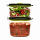 FoodSaver JC025X recipiente per cibo Rettangolare Set Nero, Trasparente 2 pz 2