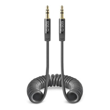 SBS TECABLE35SPIRDG cavo audio 1,3 m 3.5mm Grigio