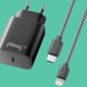 PLOOS - USB-C KIT ADAPTER 20W - USB-C to Lightning Caricabatterie da rete USB-C 20W con cavo USB-C to Lightning 2