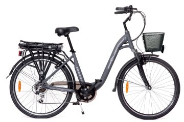 Smartway C4-L1SC-G bicicletta elettrica Grigio Acciaio 66 cm (26") 25 kg Ioni di Litio