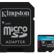Kingston Technology Scheda microSDXC Canvas Go Plus 170R A2 U3 V30 da 256GB + adattatore 2