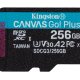 Kingston Technology Scheda microSDXC Canvas Go Plus 170R A2 U3 V30 da 256GB + adattatore 4