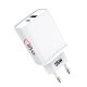 Eva Fruit Caricabatterie Smartphone Veloce Power Delivery Type C 25W+USB QC 3.0 Bianco 2