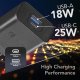Cellularline Dual Super Fast Charger 25W - Samsung Caricabatterie da rete 2 porte USB e USB-C con tecnologia Super Fast Charging 25W 6
