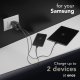 Cellularline Dual Super Fast Charger 25W - Samsung Caricabatterie da rete 2 porte USB e USB-C con tecnologia Super Fast Charging 25W 9