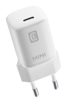 Cellularline mini USB-C CHARGER 20W - iPhone 8 or later Mini caricabatterie da rete USB-C 20W per la carica alla massima velocità di iPhone 8 e successivi
