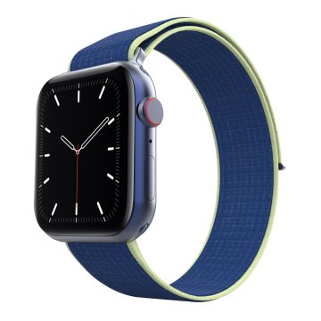 Eva Fruit Cinturino per Apple Watch compatibile con chiusura a strappo in nylon di colore blu