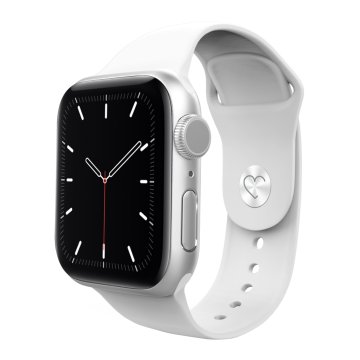 Eva Fruit Cinturino per Apple Watch Compatibile con chiusura con bottone in silicone di colore bianco