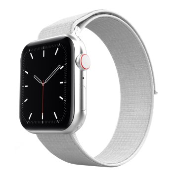 Eva Fruit Cinturino per Apple Watch compatibile con chiusura a strappo in nylon di colore bianco