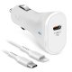 SBS TECRKITPD20LIGW Caricabatterie per dispositivi mobili Smartphone, Tablet Bianco Accendisigari Ricarica rapida Interno 2