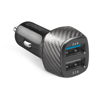 SBS TEHWCR2USB2A Caricabatterie per dispositivi mobili Universale Nero Accendisigari Auto
