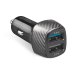 SBS TEHWCR2USB2A Caricabatterie per dispositivi mobili Universale Nero Accendisigari Auto 2