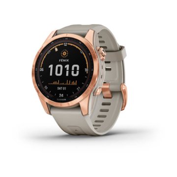 Garmin fenix 7S Solar 3,05 cm (1.2") MIP 42 mm Digitale 240 x 240 Pixel Touch screen Rose Oro Wi-Fi GPS (satellitare)