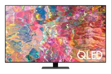 Samsung Series 8 TV QLED 4K 50” QE50Q80B Smart TV Wi-Fi Carbon Argento 2022, Processore Quantum 4K, Quantum HDR, Contrasti profondi, Suono 3D