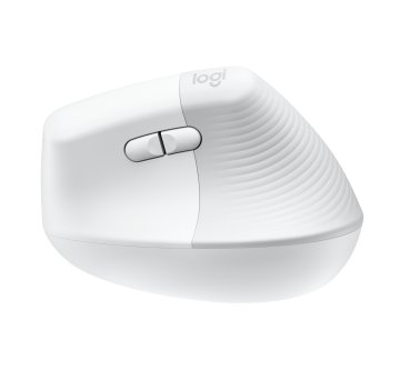 Logitech Lift Mouse Ergonomico Verticale, Senza Fili, Ricevitore Bluetooth o Logi Bolt USB, Clic Silenziosi, 4 Tasti, Compatibile con Windows / macOS / iPadOS, Laptop, PC. Bianco