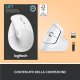 Logitech Lift Mouse Ergonomico Verticale, Senza Fili, Ricevitore Bluetooth o Logi Bolt USB, Clic Silenziosi, 4 Tasti, Compatibile con Windows / macOS / iPadOS, Laptop, PC. Bianco 13