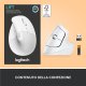 Logitech Lift Mouse Ergonomico Verticale, Senza Fili, Ricevitore Bluetooth o Logi Bolt USB, Clic Silenziosi, 4 Tasti, Compatibile con Windows / macOS / iPadOS, Laptop, PC. Bianco 15