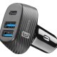 Cellularline Car Multipower Trio - iPhone, Samsung, Xiaomi, Oppo and other Smartphones and Tablets Caricabatterie da auto veloce con 3 porte 2