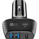 Cellularline Car Multipower Trio - iPhone, Samsung, Xiaomi, Oppo and other Smartphones and Tablets Caricabatterie da auto veloce con 3 porte 3