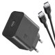 Cellularline Super Fast Charger Kit PD 45W Caricabatterie da rete USB-C 45W con cavo USB-C to USB-C 4