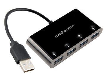 Mediacom MD-U100 hub di interfaccia USB 2.0 Nero