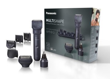 Panasonic X-SHAPE, Kit MULTISHAPE, Regolabarba/tagliacapelli/peli di corpo, naso e orecchie e rasoio, uomo, Wet&Dry, con batteria a litio, ricaricabile