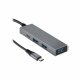Ekon HUB con 3 porte USB-A, 1 porta USB-C e cavo di alimentazione USB-C 2