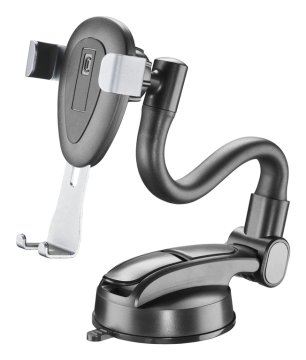 Cellularline Slide Flexy - Universal Supporto smartphone da auto con ventosa e braccio flessibile