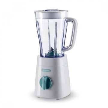 Ariete 576 Frullatore Breakfast, Frullatore, 500W, 4 lame in acciaio inox, 2 velocità + Funzione Pulse, Capacità 1,5 L, Piedini antiscivolo, Coperchio superiore, Bianco & Aegean Teal