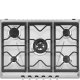 Smeg SRV576O piano cottura Acciaio inox Da incasso 75 cm Gas 5 Fornello(i) 2