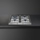 Smeg SRV564O piano cottura Acciaio inox Da incasso 60 cm Gas 4 Fornello(i) 5