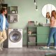 Candy RapidÓ PRO RPW 4856BWR8-S lavasciuga Libera installazione Caricamento frontale Bianco D 27