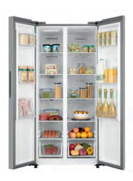 Comfeè RCS609IX1 frigorifero side-by-side Libera installazione 460 L F Acciaio inox