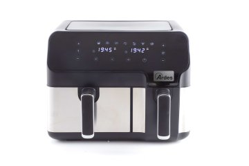 Ardes ARFRYA03D friggitrice Doppia 9 L Indipendente Friggitrice ad aria calda Nero, Acciaio inox