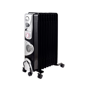 Ardes AR4R09BTTE stufetta elettrica Interno Nero, Argento 2400 W Riscaldatore ambiente elettrico a olio