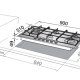 De’Longhi NSL 590 X piano cottura Acciaio inox Da incasso 90 cm Gas 5 Fornello(i) 3