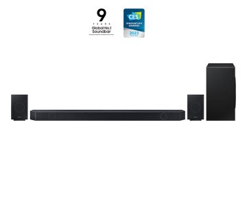 Samsung Soundbar HW-Q990C/ZF Serie Q, 22 speaker, Wireless Dolby Atmos, Audio a 11.1.4 canali, Q-Simphony, Compatibile con Alexa e Google Assistant, Nero 2023