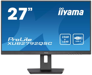 iiyama ProLite XUB2792QSC-B5 Monitor PC 68,6 cm (27") 2560 x 1440 Pixel Wide Quad HD LED Nero