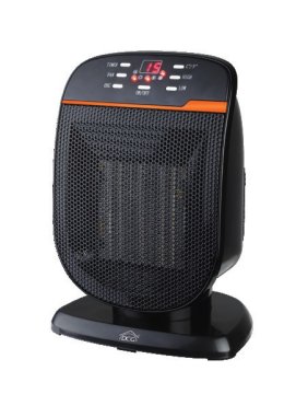 DCG Eltronic PTC180 stufetta elettrica Interno Nero, Arancione 1800 W Riscaldatore ambiente elettrico con ventilatore