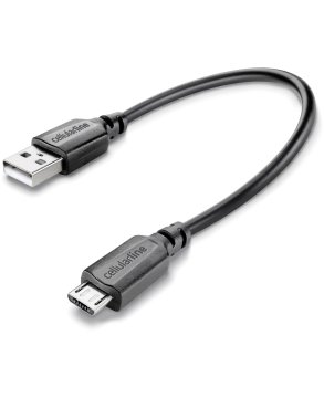 Cellularline Power Cable 15cm - MICRO USB Cavo MICRO USB per ricarica e trasferimento dati