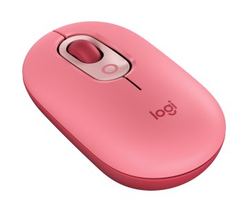 Logitech POP Mouse Wireless con Emoji personalizzabili, Tecnologia SilentTouch, Precisione e Velocità, Design Compatto, Bluetooth, USB, Multidispositivo, Compatibile OS - Heartbreaker