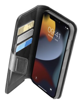 Cellularline Book Agenda - iPhone 13 Pro Max Eleganza e funzionalità in un’unica soluzione - con tecnologia antibatterica Microban® integrata
